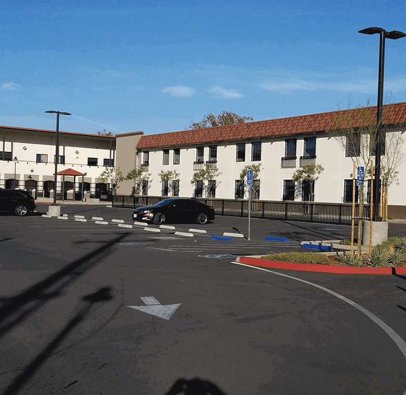 School parking lot construction